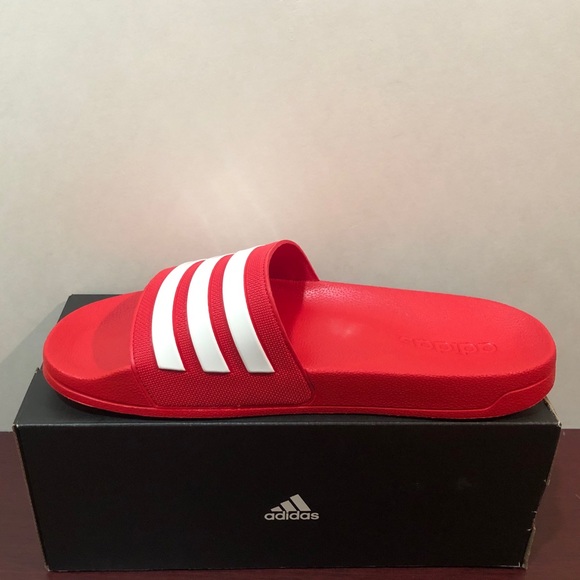 Adidas Adilette Shower, Red & White, Various Sizes - Picture 4 of 7